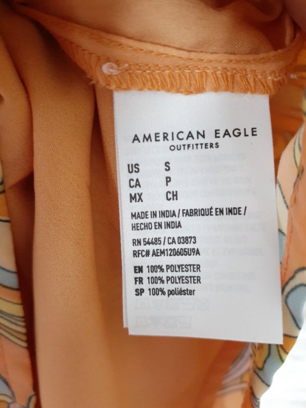 American Eagle One Shoulder Mini Dress S Side Cutout Paisley Side Zip 946A - Picture 8 of 9